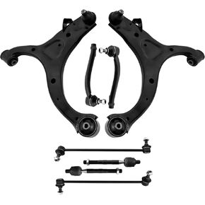 Front Suspension Kit t for Hyundai Santa Fe 2007-2012, Kia Sorento 2011-2013, Front Lower Control Arms Ball Joint Assembly Driver Passenger Side Tie Rod End Sway Bar Link Kit Replacement 8Pcs