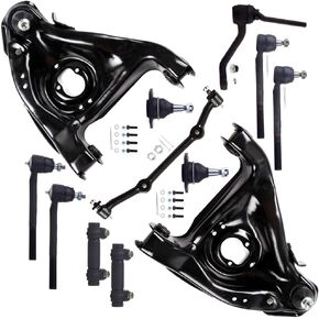 SCITOO 12pcs Front Suspension Kit Center Link Tie Rod Ends Lower Control Arms Upper Ball Joints Idler Arm Adjusting Sleeve for Chevrolet Blazer S10 for GMC Jimmy Sonoma for Isuzu Hombre DS1047 ES3380T