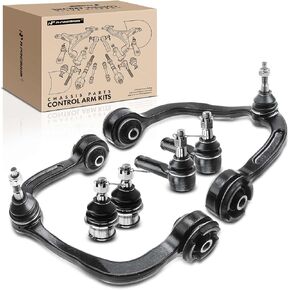 A-Premium Set of 6, Front Upper Control Arm, Lower Ball Joint, Outer Tie Rod End, Compatible with Ford F-150 2004-2008, Lincoln Mark LT 2006-2008