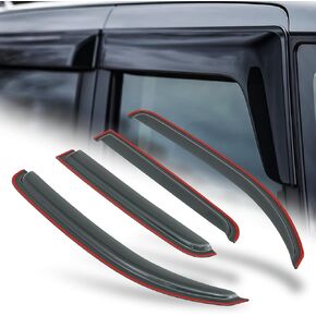 M-AUTO Outside Mount Window Visors Compatible with 06-11 Chevrolet HHR, in-Channel Rain Guards Shields, 4 PCs