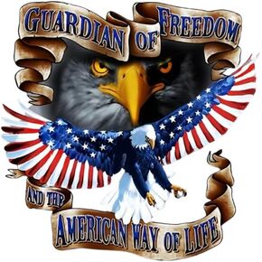 4PCS Express Your Patriotism with Free America - Dominant Flag Eagle Cartoon Vinyl Sticker for Cars, Laptops, Luggage, and Skateboards!
