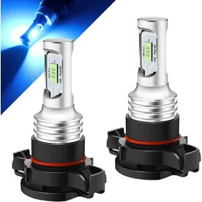 DC/AC 9-36V PG20-7 Base PSX24W LED Fog Light Bulbs,Ice Blue 8000K 10W 1800LM 12276 2504 LED Fog Light Bulbs,Non-polarity, 2 x 3570 Chips Lamps for Cars,Trucks,SUVs.(2-Pack).