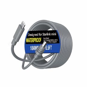 (2M/6.5FT) Starlink Mini USB-C to DC Power Cable, Max 100W USB Type-C Input, Waterproof,Portable,Durable, Starlink Mini USB Cable Compatible with 65W+ PD Source