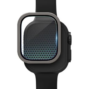 ZAGG XTR4 Glass Screen Protector for Apple Watch Ultra 2 / Apple Watch Ultra - Fortified with Graphene, Blue Light Filter, Aluminum Frame, Titanium