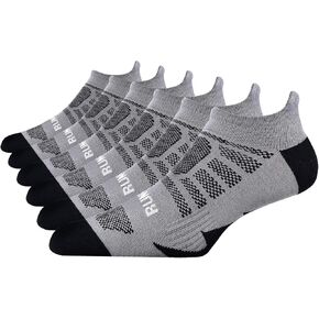 Busy Socks Compression Running Athletic Socks for Men Women, No Show Ankle Anti-Blister Cushioned Socks