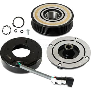 1set 198342 AC Compressor Clutch Kit 6513151 DG1Z197003A Air Conditioning Compressor Clutch Kit Replacement for 2013-2019 Explorer 3.5L 3496CC Pulley Bearing Coil