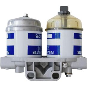 EBPN9N166AA Dual Double Fuel Filter Replace Ford Tractor 2000 3000 4000 5000 7000 2600 3600 4600 5600 5700 6600 6700 7600 7700 2610 2910 3610 4610 5610 6610 7610 fits New Holland Massey Ferguson