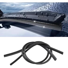 BJSIA 22Inch Windshield Wiper Blades Strips, Auto Adjustable Insert Rubber Wiper Blade Refills, Universal for SUV Truck Car Accessories (Set of 2)