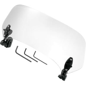 ACROPIX 37cm Motorcycle Windshield Motorcycle Wind Deflector Clear Lens Adjustable Clip Windshield Extension Universal Fit for Most Motorcycle Scooter Car Parts