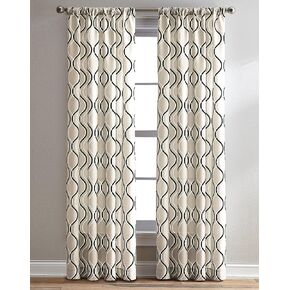 CHF 1Z44510GBK Morocco Curtain Panel, 84", Black