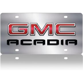 Eurosport Daytona- Compatible with -, 2019- Current GMC Acadia Logo - Stainless Steel License Plate