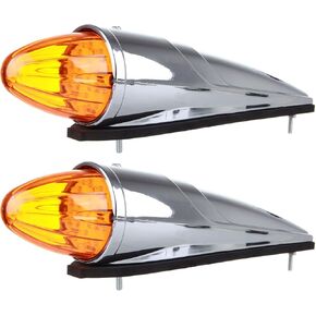 cciyu 7x 17LED Amber Top Roof Running Bulbs Amber Lens Torpedo Marker Lamp Amber Led Replacement fit for Heavy Duty Trucks for Kenworth For Peterbilt For Freightliner Mack Upper Roof Cab Light