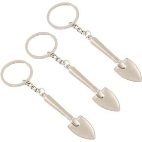 GSHLLO 3 قطعة مجرفة معدنية Keyrings قلادة صغيرة ملعقة سبيكة سلاسل المفاتيح الزخرفية المجرف مفتاح سلسلة الموجودة في قاعدة المفتاح حقيبة العرافة قلادة in Kuwait