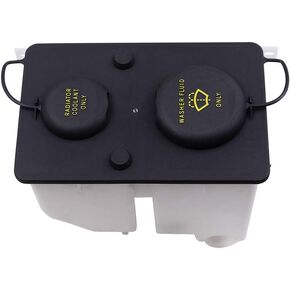 Brock Replacement Coolant Recovery Tank w/ Windshield Washer Reservoir Compatible with 87-97 F-Series Pickup