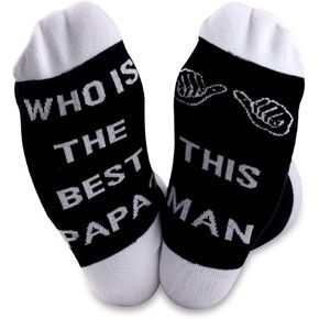GJTIM 2PAIRS Novelty Socks For Papa Father's Day Gift Papa Gift Birthday Gift for Dad Grandpa