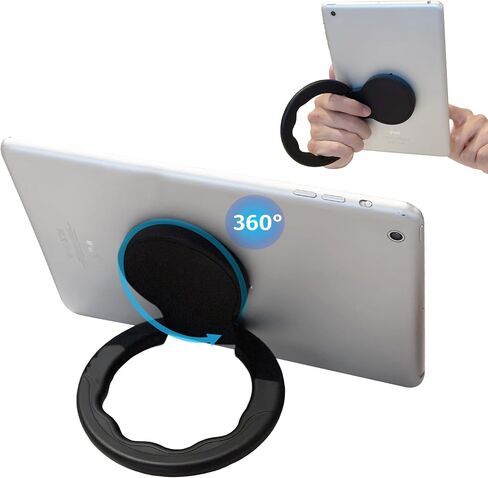 Tablet Ring Holder -Tablet Stand Adjustable Universal Tablet Hand Strap Holder, 360 Degrees Handle Grip Handle Grip with Adhesive Patch for iPad/Galaxy Tab and All 7-11" Tablets,(Blue) in Saudi Arabia