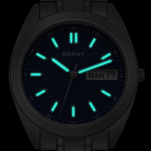 BERNY Titanium Watch for Men Japanese Quartz Movement Analog Quartz Watches Super Luminous Sapphire Glass 10ATM Waterproof in Saudi Arabia