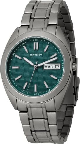 BERNY Titanium Watch for Men Japanese Quartz Movement Analog Quartz Watches Super Luminous Sapphire Glass 10ATM Waterproof in Saudi Arabia