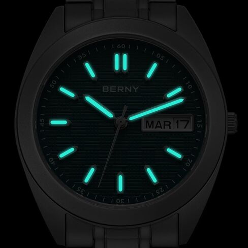 BERNY Titanium Watch for Men Japanese Quartz Movement Analog Quartz Watches Super Luminous Sapphire Glass 10ATM Waterproof in Saudi Arabia