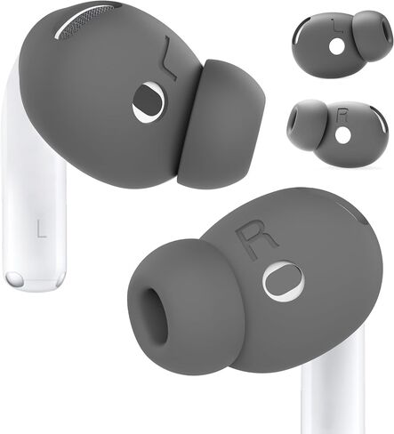 DamonLight 2 Pairs Ear Tips for AirPods 4 Grip Silicone Earbuds Cover [Added Storage Pouch][US Patent Registered] Compatible with Apple AirPods 4th Generation (White) in Kuwait
