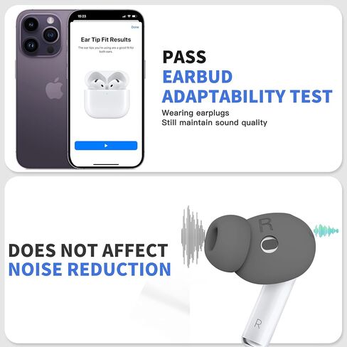 DamonLight 2 Pairs Ear Tips for AirPods 4 Grip Silicone Earbuds Cover [Added Storage Pouch][US Patent Registered] Compatible with Apple AirPods 4th Generation (White) in Kuwait