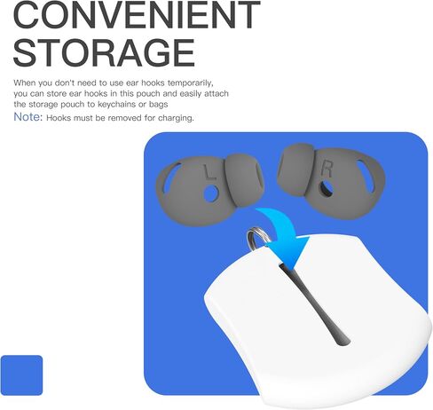 DamonLight 2 Pairs Ear Tips for AirPods 4 Grip Silicone Earbuds Cover [Added Storage Pouch][US Patent Registered] Compatible with Apple AirPods 4th Generation (White) in Kuwait