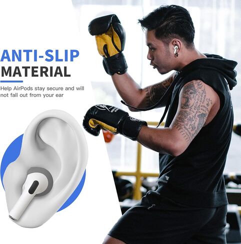 DamonLight 2 Pairs Ear Tips for AirPods 4 Grip Silicone Earbuds Cover [Added Storage Pouch][US Patent Registered] Compatible with Apple AirPods 4th Generation (White) in Kuwait