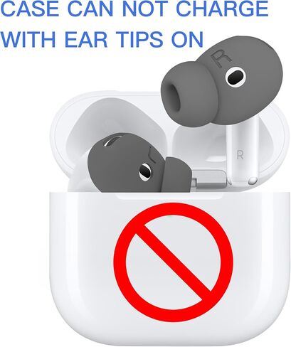 DamonLight 2 Pairs Ear Tips for AirPods 4 Grip Silicone Earbuds Cover [Added Storage Pouch][US Patent Registered] Compatible with Apple AirPods 4th Generation (White) in Kuwait