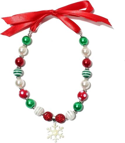 Pearls Choker Necklace Bow Pendant Christmas Necklace Yellow Christmas Necklace in Saudi Arabia