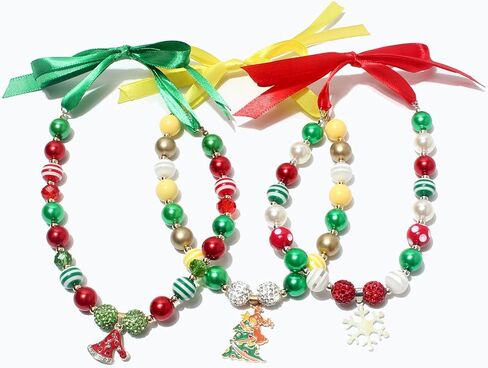 Pearls Choker Necklace Bow Pendant Christmas Necklace Yellow Christmas Necklace in Saudi Arabia