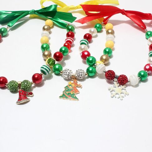 Pearls Choker Necklace Bow Pendant Christmas Necklace Yellow Christmas Necklace in Saudi Arabia