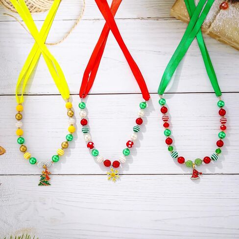 Pearls Choker Necklace Bow Pendant Christmas Necklace Yellow Christmas Necklace in Saudi Arabia
