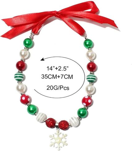 Pearls Choker Necklace Bow Pendant Christmas Necklace Yellow Christmas Necklace in Saudi Arabia