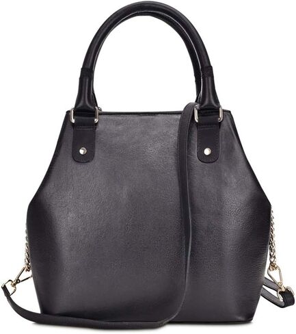 حقيبة يد نسائية من كوادرا مصنوعة من الجلد الطبيعي مع جلد ستينغراي أصلي باللون الأسود in Kuwait