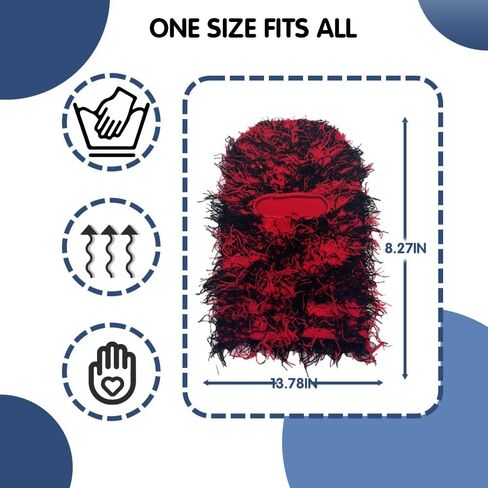 Distressed Balaclava Ski Mask Knitted Full Face Windproof Winter Premium Yeat Ski Mask for Men Women Cream in Saudi Arabia