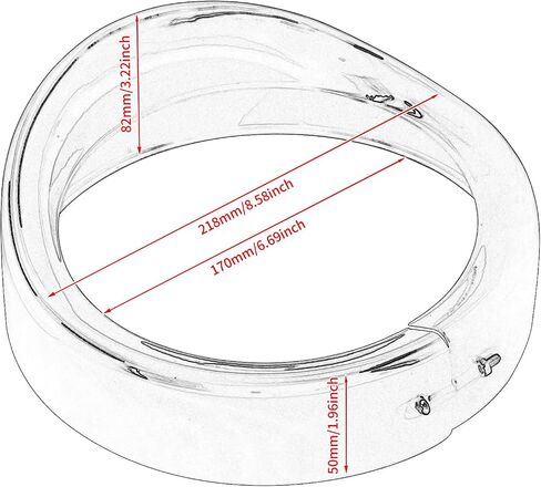 Motorcycle 7 Inch Headlight Trim Ring Visor Style Fit for Harley Touring Road King Street Glide Electra Glide Softail Matte Black in Saudi Arabia
