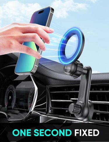 SDLOGAL for MagSafe Car Mount - [Super Magnets] Magnetic Car Phone Mount, Air Vent Phone Holder Car, Magnetic Car Mount for iPhone 16 15 14 13 12 Pro Max Plus, Black in Saudi Arabia