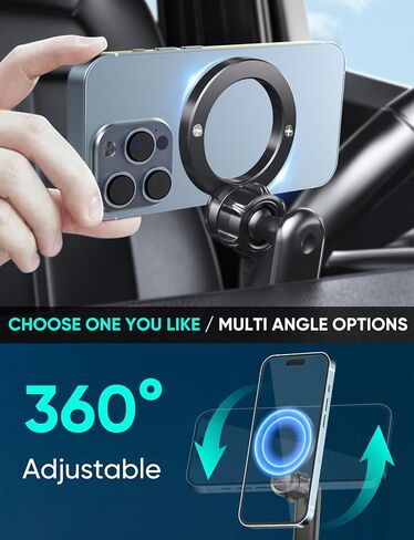 SDLOGAL for MagSafe Car Mount - [Super Magnets] Magnetic Car Phone Mount, Air Vent Phone Holder Car, Magnetic Car Mount for iPhone 16 15 14 13 12 Pro Max Plus, Black in Saudi Arabia