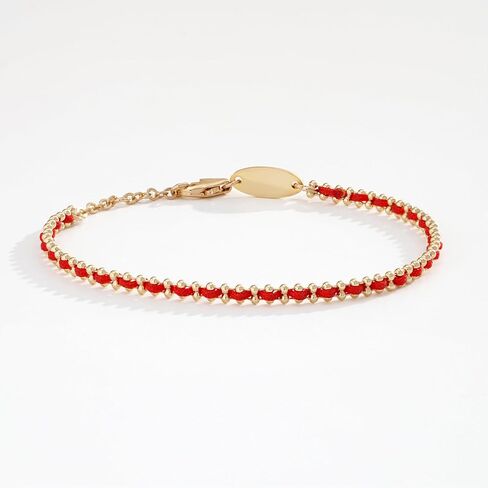 LEGENSTAR Gold Bracelet for Women 18K Gold Dainty Plated Lucky Bracelet for Women Handmade String Interwoven with Gold Chain Adjustable Length Simple Gold Bracelet Fashion Accessory in Saudi Arabia