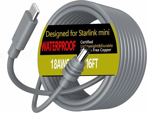 (2M/6.5FT) Starlink Mini USB-C to DC Power Cable, Max 100W USB Type-C Input, Waterproof,Portable,Durable, Starlink Mini USB Cable Compatible with 65W+ PD Source in Saudi Arabia