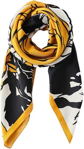 Printed silk scarf small square scarf Fashion pattern female versatile headband accessories scarf wrap headscarf in Saudi Arabia