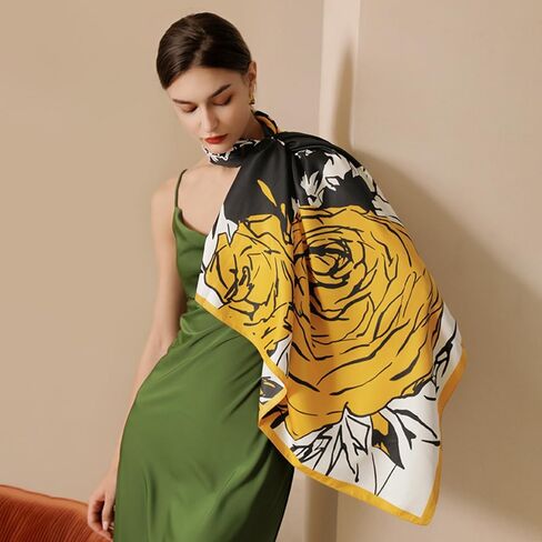 Printed silk scarf small square scarf Fashion pattern female versatile headband accessories scarf wrap headscarf in Saudi Arabia