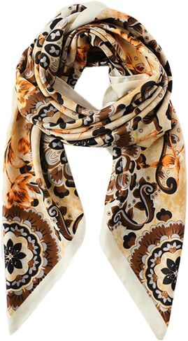 Printed silk scarf small square scarf Fashion pattern female versatile headband accessories scarf wrap headscarf in Saudi Arabia