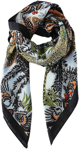 Printed silk scarf small square scarf Fashion pattern female versatile headband accessories scarf wrap headscarf in Saudi Arabia