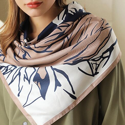 Printed silk scarf small square scarf Fashion pattern female versatile headband accessories scarf wrap headscarf in Saudi Arabia