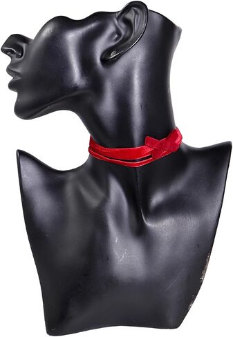 tenghong2021 Bow Choker Necklace Black Soft Ribbon Bow Cord Choker Necklace for Women Gothic Black Bow-knot Velvet Collar Choker for Women Gift Halloween Party Accessories in Saudi Arabia