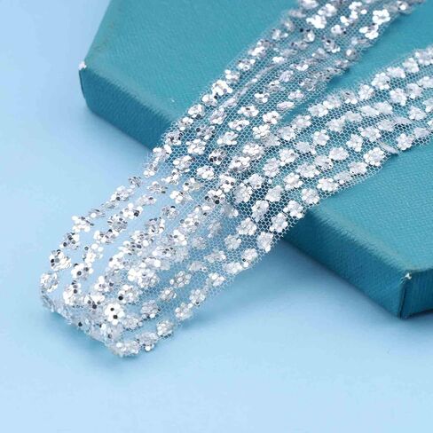 Shining Lace Glitter Choker Wide Glitter Transparent Choker Silver Choker Necklace Bohemia Choker Thin Fabric Choker Necklace Jewelry in Kuwait