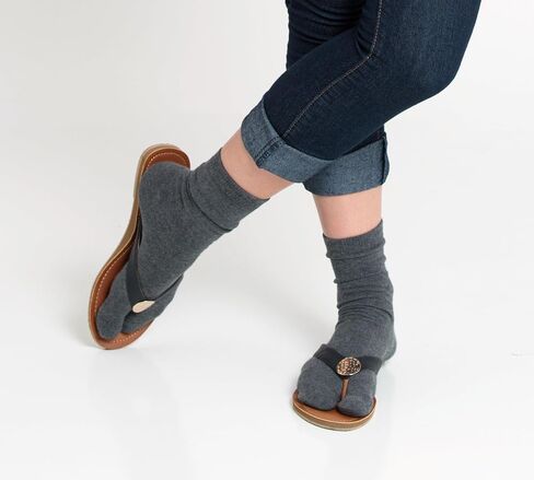 V-Toe Split Toe Flip-Flop Socks - Tabi Premium Cotton Blend Men & Women Sock - Japanese Toe Separated - 3 Pairs in Kuwait
