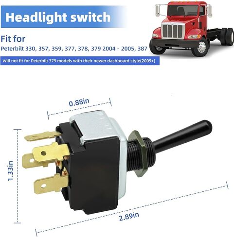 مفتاح المصباح 16-06657 مناسب لـ Peterbilt 330 357 359 377 378 379 387، مفتاح تبديل استبدال 1606657 577.75611-1 ضمان لمدة سنة in Saudi Arabia