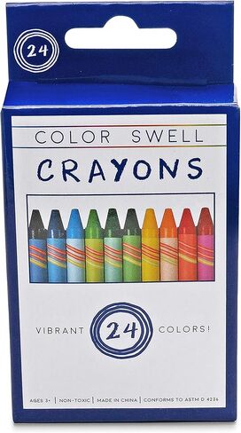 Color Swell Bulk Crayon Classpack - 1680 قلم تلوين في 24 لونًا نابضًا بالحياة من جودة المعلم، أقلام تلوين كبيرة متينة للفصل الدراسي والمنزل in Kuwait